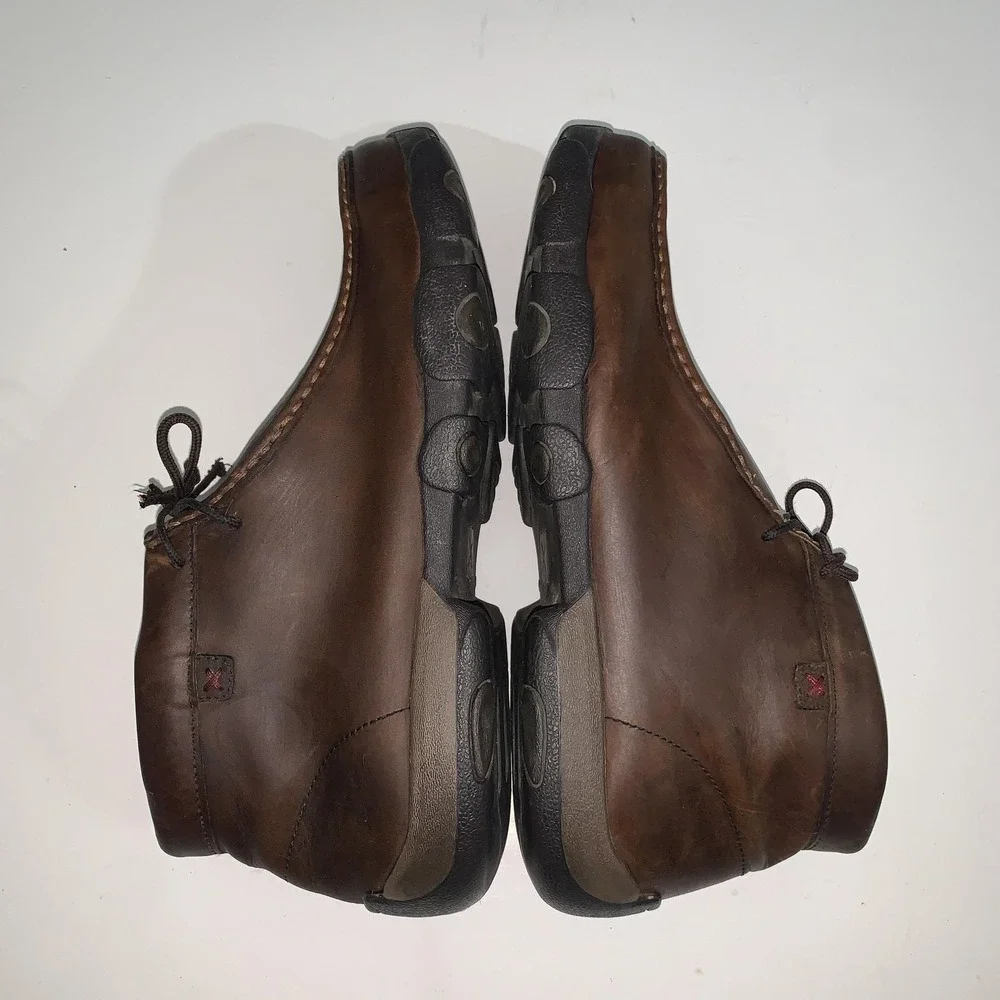 Twisted X Boots Mens Size 12W Brown Leather Chukka Ankle Steel Toe Work MDMST01